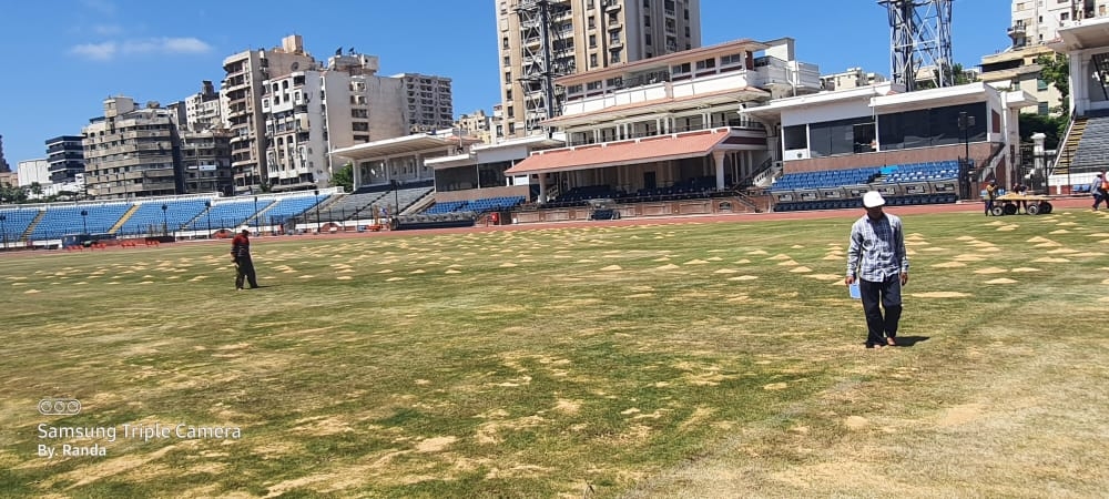 البدء فى أعمال الصيانة الشاملة لأرض ملعب كرة القدم باستاد الاسكندرية 19 - جريدة المساء