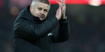 LIVERPOOL, ENGLAND - JANUARY 19: Manager Ole Gunnar Solskjaer of Manchester United walks off after the Premier League match between Liverpool FC and Manchester United at Anfield on January 19, 2020 in Liverpool, United Kingdom. (Photo by Matthew Peters/Manchester United via Getty Images)