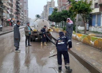 . هطول أمطار متقطعة و رؤساء المدن يتابعون رفع المياه في كفر الشيخ 19 - جريدة المساء