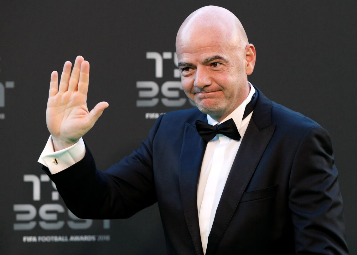 Soccer Football - The Best FIFA Football Awards - Royal Festival Hall, London, Britain - September 24, 2018   FIFA President Gianni Infantino before the start of the awards   Action Images via Reuters/John Sibley