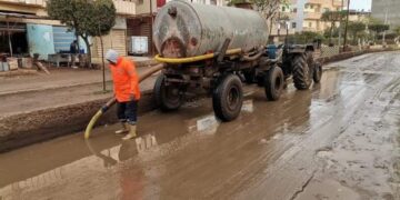 رؤساء المراكز والمدن يواصلون رفع مياه الأمطار بمدن وقرى كفر الشيخ 1 - جريدة المساء