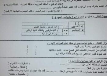 المساء تحصل على نماذج من امتحان ماده العلوم للصف الرابع الابتدائى بالصور 19 - جريدة المساء