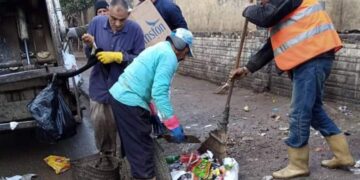 رفع ١٥٠طن قمامة وتطهير شوارع المنصورة المنصورة من آثار الأمطار  1 - جريدة المساء