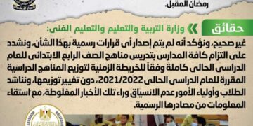 الحكومة تنفي إنهاء شرح مناهج "رابعة ابتدائي" قبل حلول رمضان 1 - جريدة المساء