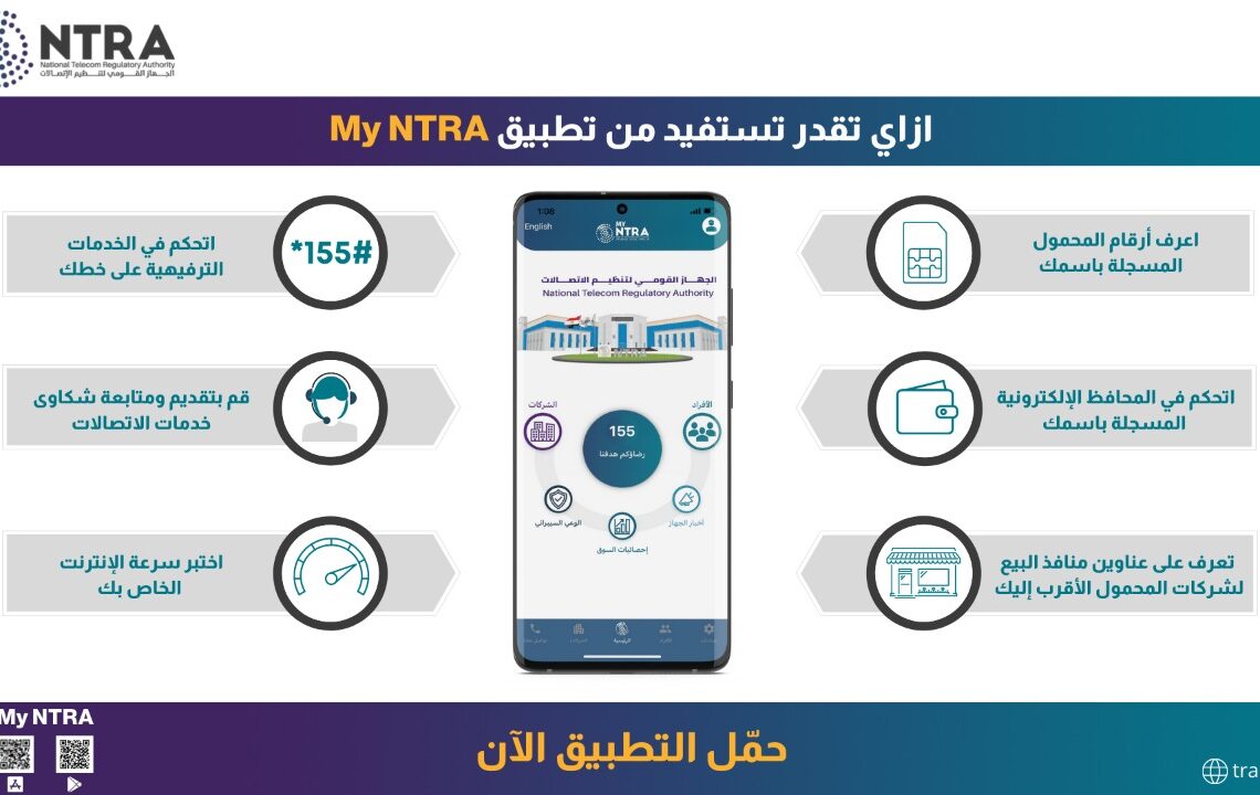 "القومي لتنظيم الاتصالات" يضيف خدمات المحافظ الإلكترونية إلى تطبيقه التفاعلي My NTRA 19 - جريدة المساء