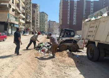 مختار: رفع ٢٩٥ طن قمامة وأتربة من الشوارع والميادين والطرق الرئيسية بالمنصورة 31 - جريدة المساء