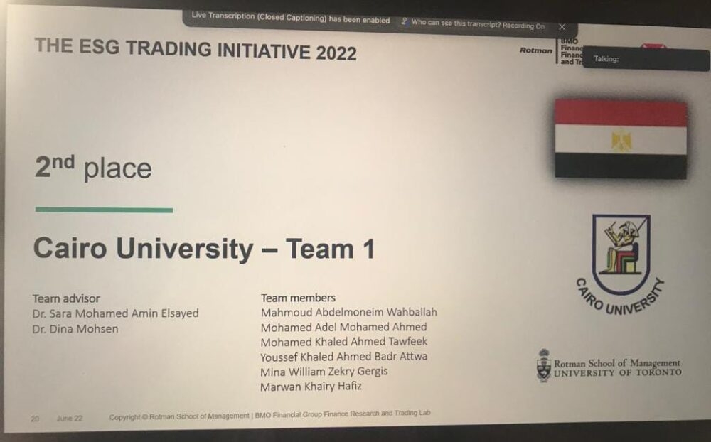 كليتا العلوم السياسية وتجارة القاهرة تحصدان المركز الثاني لمسابقة الأوراق المالية بكندا 19 - جريدة المساء