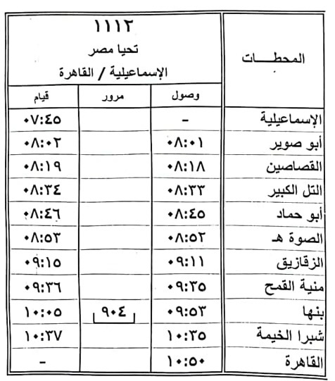 السكة الحديد تجرى تعديلات على قطارات الزقازيق.. تفاصيل 19 - جريدة المساء