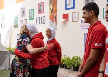 First Lady Jill Biden views student capstone projects during a visit to the Elsewedy Technical Academy, Friday, June 2, 2023, in Cairo, Egypt. (Official White House Photo by Erin Scott)