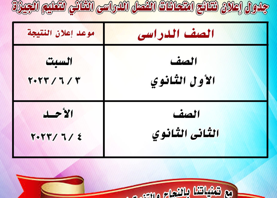 الأحد.. اعلان نتائج مراحل النقل للثانوي العام بتعليم الجيزة 19 - جريدة المساء