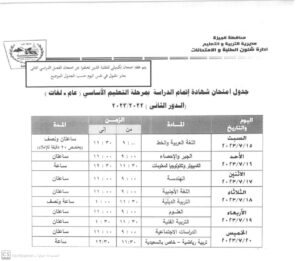 15 يوليو.. بدءامتحانات الدور الثانى بتعليم الجيزة 29 - جريدة المساء