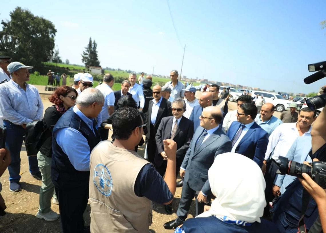 محافظ كفرالشيخ والسفير الياباني تفقدا مشروع تعزيز إنتاجية وحدة المياه في الزراعة «مدارس المزارعين الحقلية» لمحصول الأرز صنف سخا 180 19 - جريدة المساء