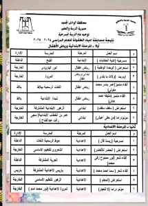 مدير تعليم الوادى الجديد يعتمد نتائج مسابقة الالقاء الشعري وأعياد الطفولة 21 - جريدة المساء