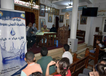 توعية رواد كنيسة الانبا شنودة بالصفيحة بسوهاج بمشروعات صرف صحى حياة كريمة . 25 - جريدة المساء