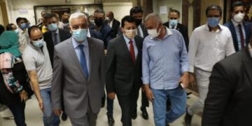 رئيس جامعة المنوفية يستقبل وزير الشباب والرياضة ومحافظى كفر الشيخ والمنوفية فى زيارة تفقدية لمصابى فريق كرة السرعة 2 - جريدة المساء رئيس جامعة المنوفية يستقبل وزير الشباب والرياضة ومحافظى كفر الشيخ والمنوفية فى زيارة تفقدية لمصابى فريق كرة السرعة 1 - جريدة المساء