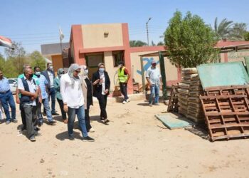 تركيب أعمدة كهرباء و٥٠٠ كشاف لإضاءة مداخل وشوارع قرية "الشركة ٨" بالوادى الجديد 29 - جريدة المساء