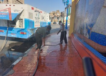 استمرار حملات نظافة وغسل الأرصفة والشوارع والميادين بأسيوط 27 - جريدة المساء