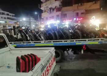 "المرور" يواجه فوضي الموتوسيكلات بالاسماعيلية  15 - جريدة المساء