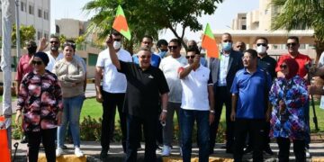 وزير الشباب والرياضة ومحافظ البحر الأحمر يطلقان شارة بدء ماراثون الجري والدراجات بالغردقة 1 - جريدة المساء