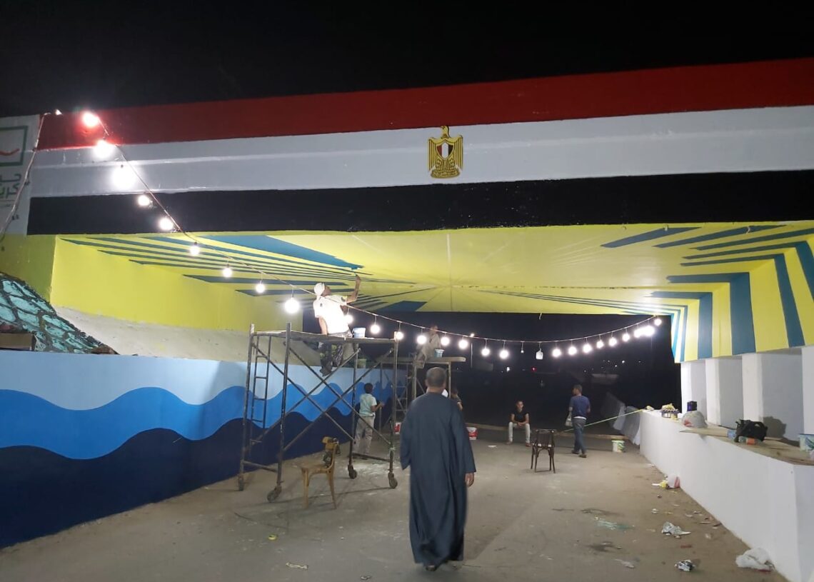 الاستعانة بطلاب ومعلمي التعليم الفني لتجميل كوبري أسيوط 19 - جريدة المساء