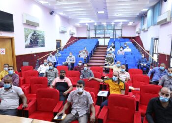 شركة مياه الشرب والصرف الصحى بمحافظة المنيا تقوم بالتدريب على التعامل مع الحرائق وطفايات الحريق 17 - جريدة المساء