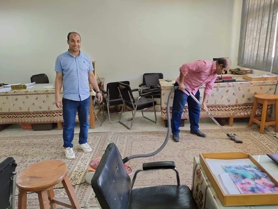 استمرار حملة نظم مكتبك بكلية التربية جامعة المنيا 17 - جريدة المساء
