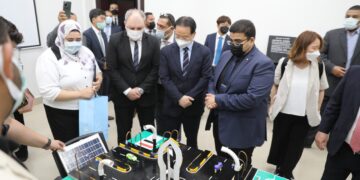 نائب وزير التعاون الدولي بكوريا الجنوبية يزور الجامعة التكنولوجية ببني سويف 2 - جريدة المساء نائب وزير التعاون الدولي بكوريا الجنوبية يزور الجامعة التكنولوجية ببني سويف 1 - جريدة المساء