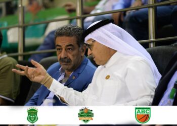 رئيس الإتحاد العربى لكرة السلة يتابع مباراة الأهلى وبيروت اللبنانى 27 - جريدة المساء