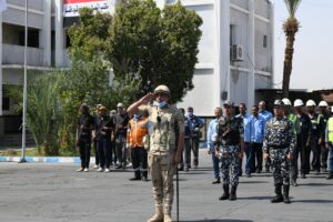 نائب محافظ قنا يشهد سيناريو المحاكاة الفعلية لمحاولة إحباط هجوم إرهابى على مستودع وقود 71 - جريدة المساء