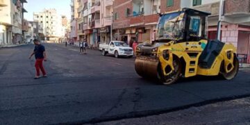 استكمال أعمال الرصف بشارع طه حسين بالغردقة 2 - جريدة المساء استكمال أعمال الرصف بشارع طه حسين بالغردقة 1 - جريدة المساء