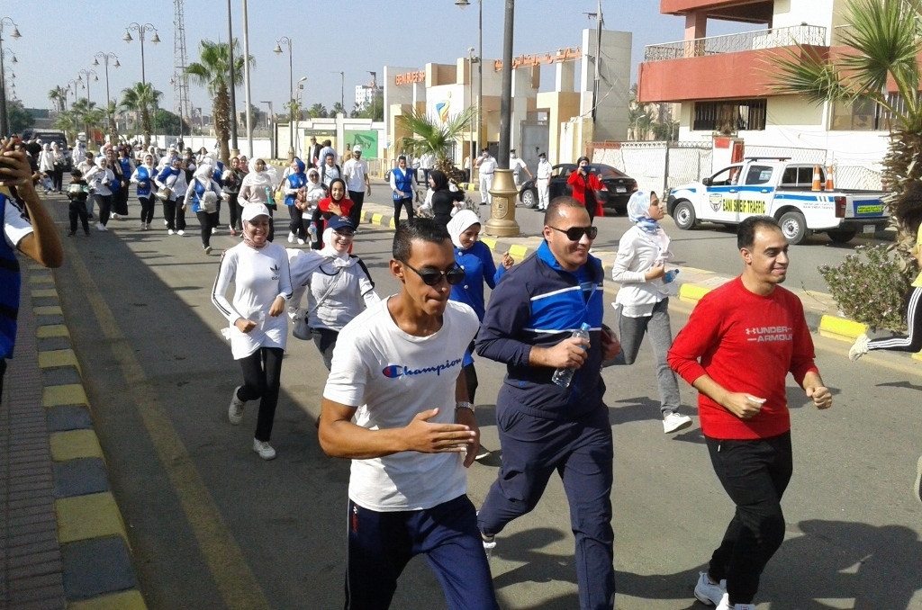 "ماراثون جري "لتشجيع الشباب على ممارسة الرياضة.. ببني سويف 17 - جريدة المساء
