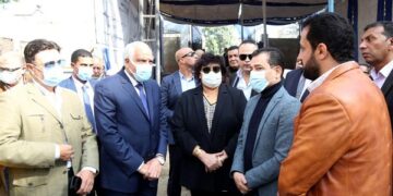 وزيرة الثقافة ومحافظ الجيزة يضعان  حجر أساس  مشروع تطوير مسرح السامر 1 - جريدة المساء