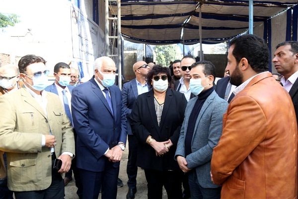 وزيرة الثقافة ومحافظ الجيزة يضعان  حجر أساس  مشروع تطوير مسرح السامر 19 - جريدة المساء