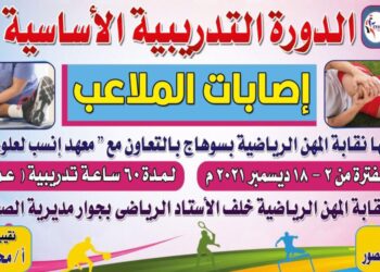 غدا .. المهن الرياضية بسوهاج و"انسب لعلوم الرياضة "يدشنان اولى دوراتهم التدريبية في إصابات الملاعب 18 - جريدة المساء