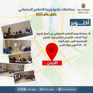 أبرز جولات وزيرة التضامن الاجتماعي داخل وخارج مصر خلال عام ٢٠٢١.. انفوجراف 40 - جريدة المساء أبرز جولات وزيرة التضامن الاجتماعي داخل وخارج مصر خلال عام ٢٠٢١.. انفوجراف 39 - جريدة المساء