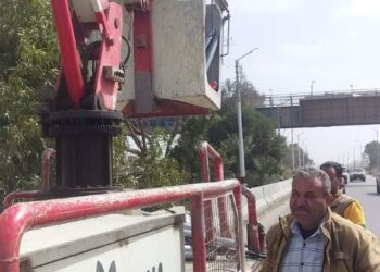 ١٣١ عمود جديد لرفع كفاءة الإنارة بطريق مصر اسوان الزراعي ورفع الاشغالات 17 - جريدة المساء