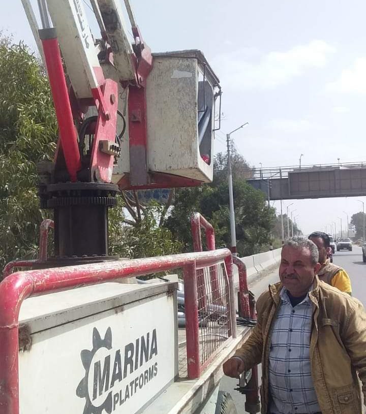 ١٣١ عمود جديد لرفع كفاءة الإنارة بطريق مصر اسوان الزراعي ورفع الاشغالات 18 - جريدة المساء