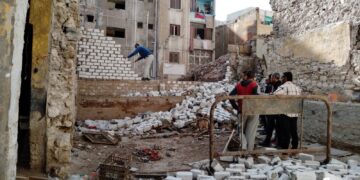 وقف أعمال بناء مخالف وترميم بحي غرب الاسكندرية 1 - جريدة المساء