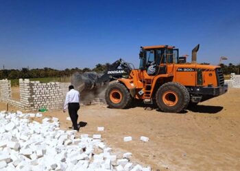 ازالة 9 حالات تعد على أراض زراعية بأسوان 28 - جريدة المساء