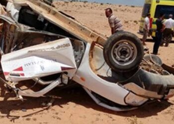 مصرع وإصابة شخصين فى حادث انقلاب سيارة بطريق "رأس غارب - الغردقة" 19 - جريدة المساء