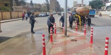 فى كفرالشيخ إستمرار حملات النظافة والتجميل ورفع الإشغالات والإنارة العامة 1 - جريدة المساء إستمرار حملات النظافة والتجميل ورفع الإشغالات والإنارة العامة بقري ومدن المحافظة