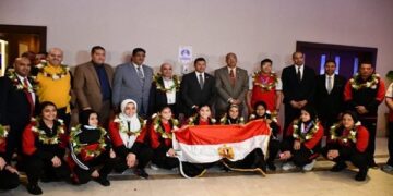 صبحي يستقبل بعثة أثقال مصر ..ويشيد بانجاز المكسيك 1 - جريدة المساء