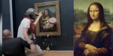 شاب يهاجم الموناليزا بدافع الحفاظ علي المناخ 1 - جريدة المساء