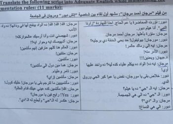 توضيح من ألسن عين شمس بخصوص نص الترجمة من فيلم"مرجان أحمد مرجان" 35 - جريدة المساء