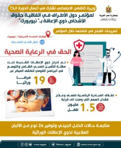 بالإنفوجراف.. "القباج" تستعرض جهود مصر لضمان حقوق الأشخاص ذوي الإعاقة بنيويورك 23 - جريدة المساء
