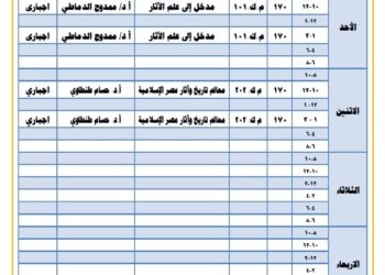 اثار عين شمس تطرح جدول الفصل الدراسي الصيفي للعام الجامعي 20212022 26 - جريدة المساء