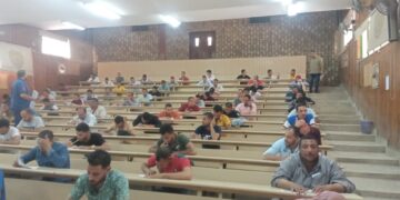 استمرار عقد الاختبارات التحريرية للمتقدمين لوظائف شركة المياه بسوهاج 2 - جريدة المساء استمرار عقد الاختبارات التحريرية للمتقدمين لوظائف شركة المياه بسوهاج 1 - جريدة المساء