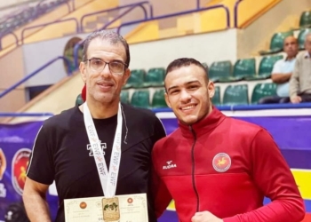 محافظ كفر الشيخ يهنئ أبو غالى لحصوله على لقب بطل العرب فى البطولة العربية للمصارعة بالإسكندرية 28 - جريدة المساء