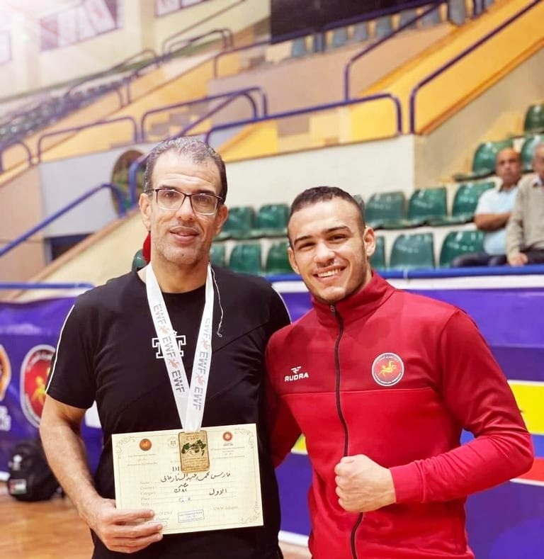 محافظ كفر الشيخ يهنئ أبو غالى لحصوله على لقب بطل العرب فى البطولة العربية للمصارعة بالإسكندرية 19 - جريدة المساء