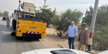 حملة مكبرة لتطوير ورفع كفاءة مدخل مدينة أسيوط الشمالي وطريق المطار 9 - جريدة المساء